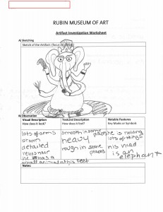 Ganesha Artifact Worksheet